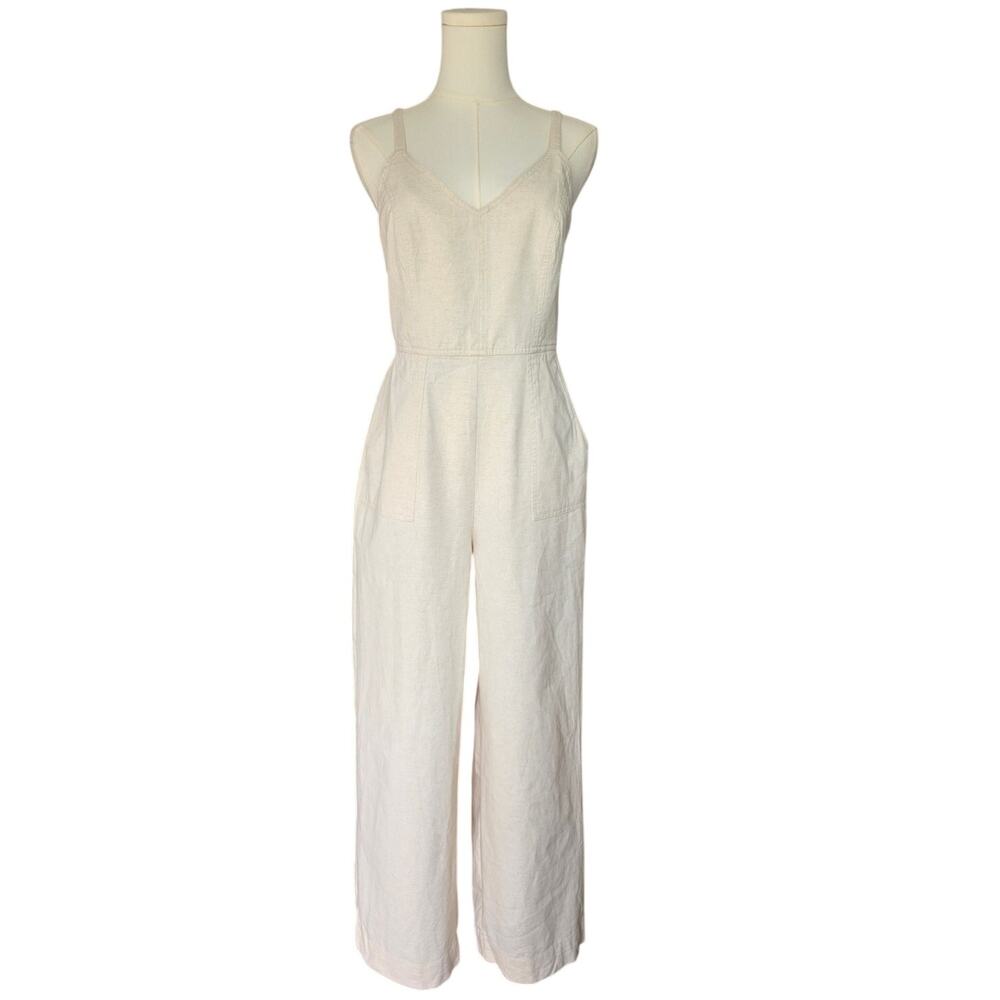 UNIVERSAL THREAD Sand V-Neck Pocket Jumpsuit